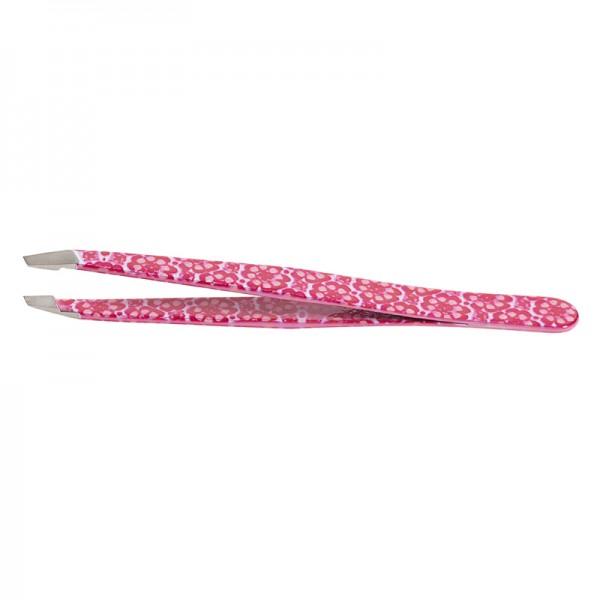 PINZETTA OBLIQUA FIORI ROSA