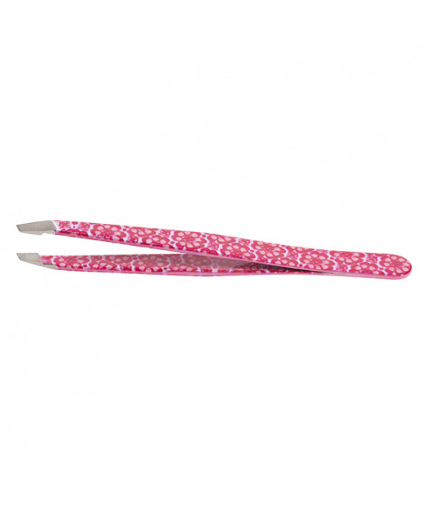 PINZETTA OBLIQUA FIORI ROSA
